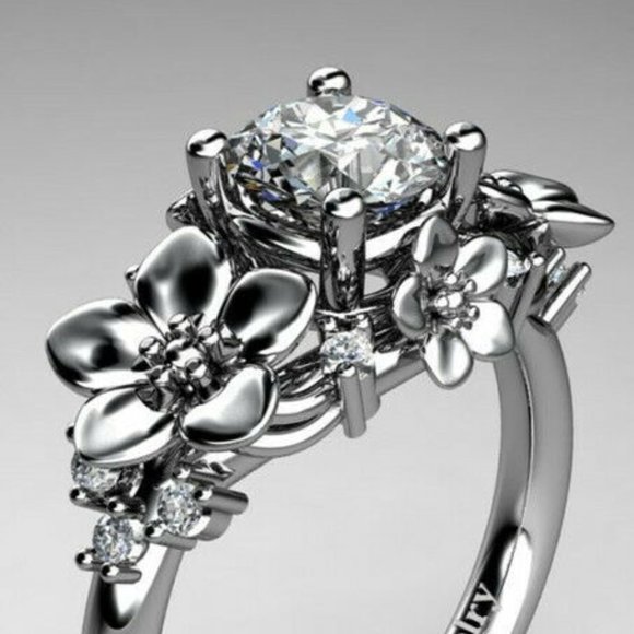 Flori's Multi 925 White Topaz Ring sz 6 - Picture 5 of 6